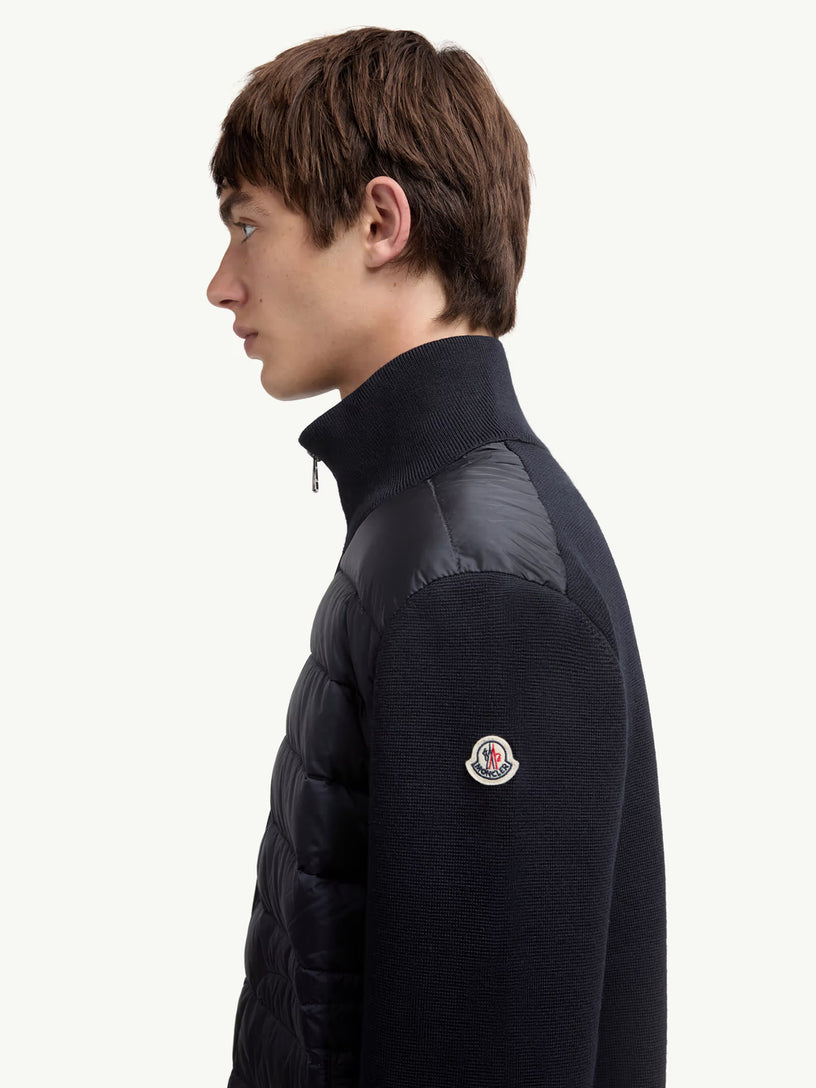 Padded cardigan with zip