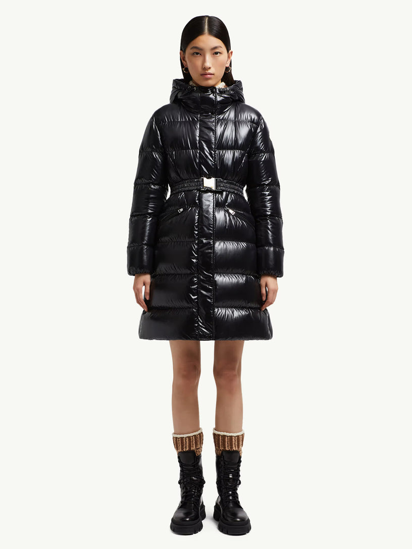 Bellevue long down jacket with hood