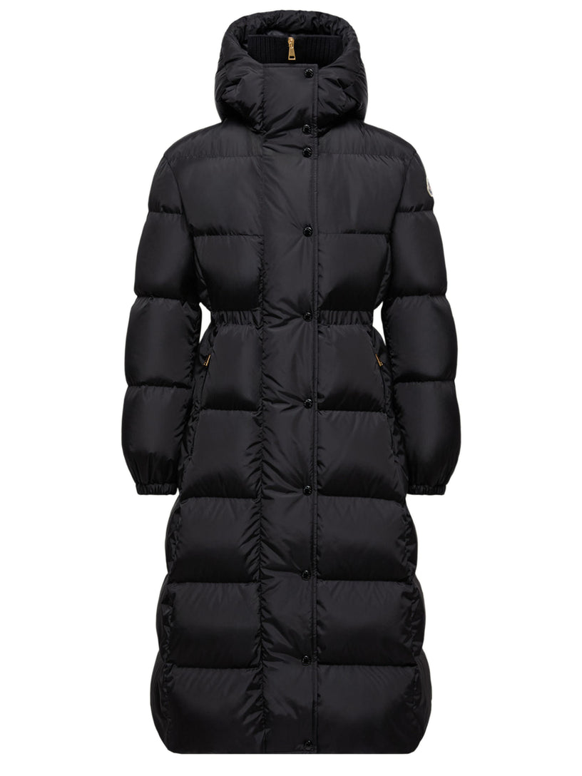 Chamer Wool-Trimmed Hooded Long Down Jacket
