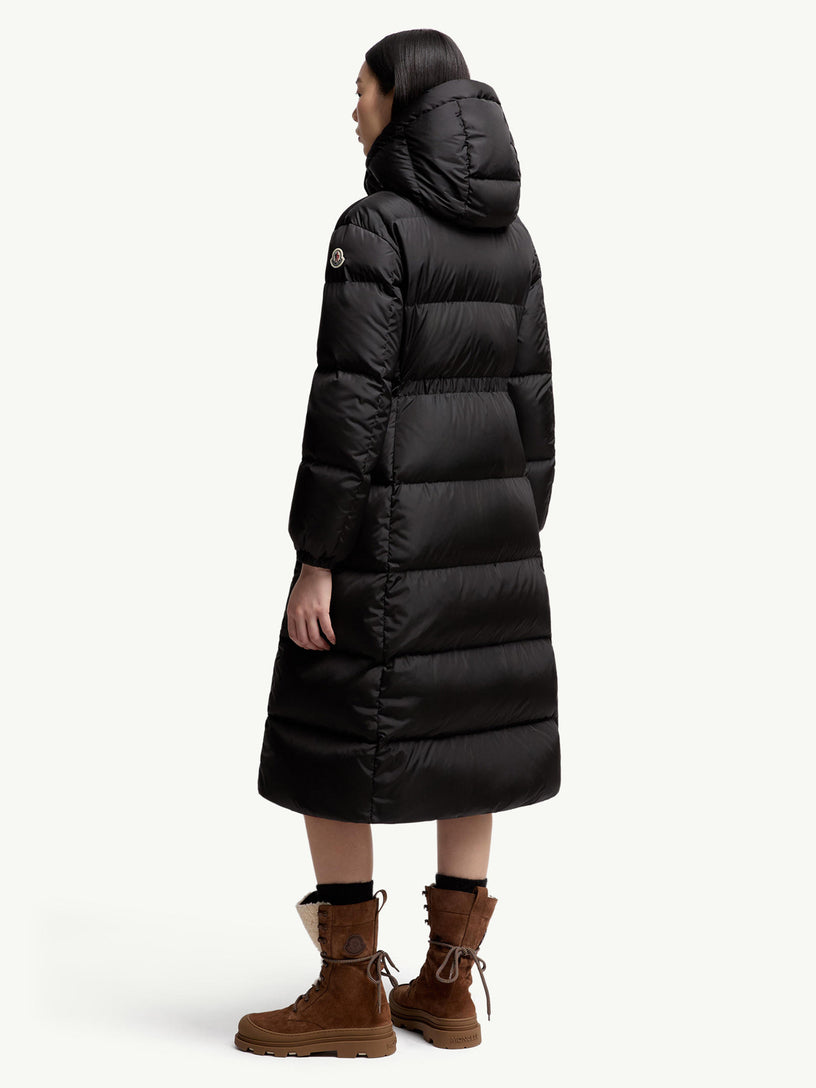 Chamer Wool-Trimmed Hooded Long Down Jacket