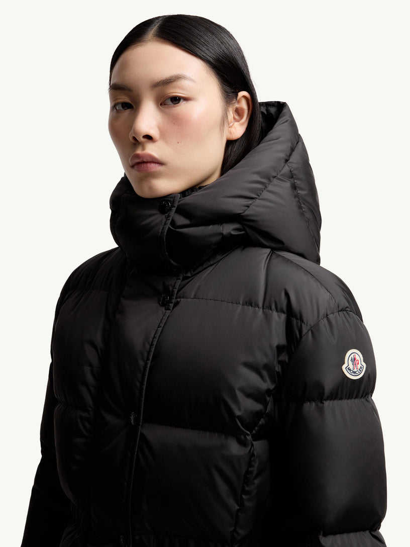 Chamer Wool-Trimmed Hooded Long Down Jacket