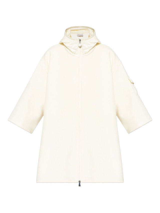 Wool Hooded Zip-Up Cape