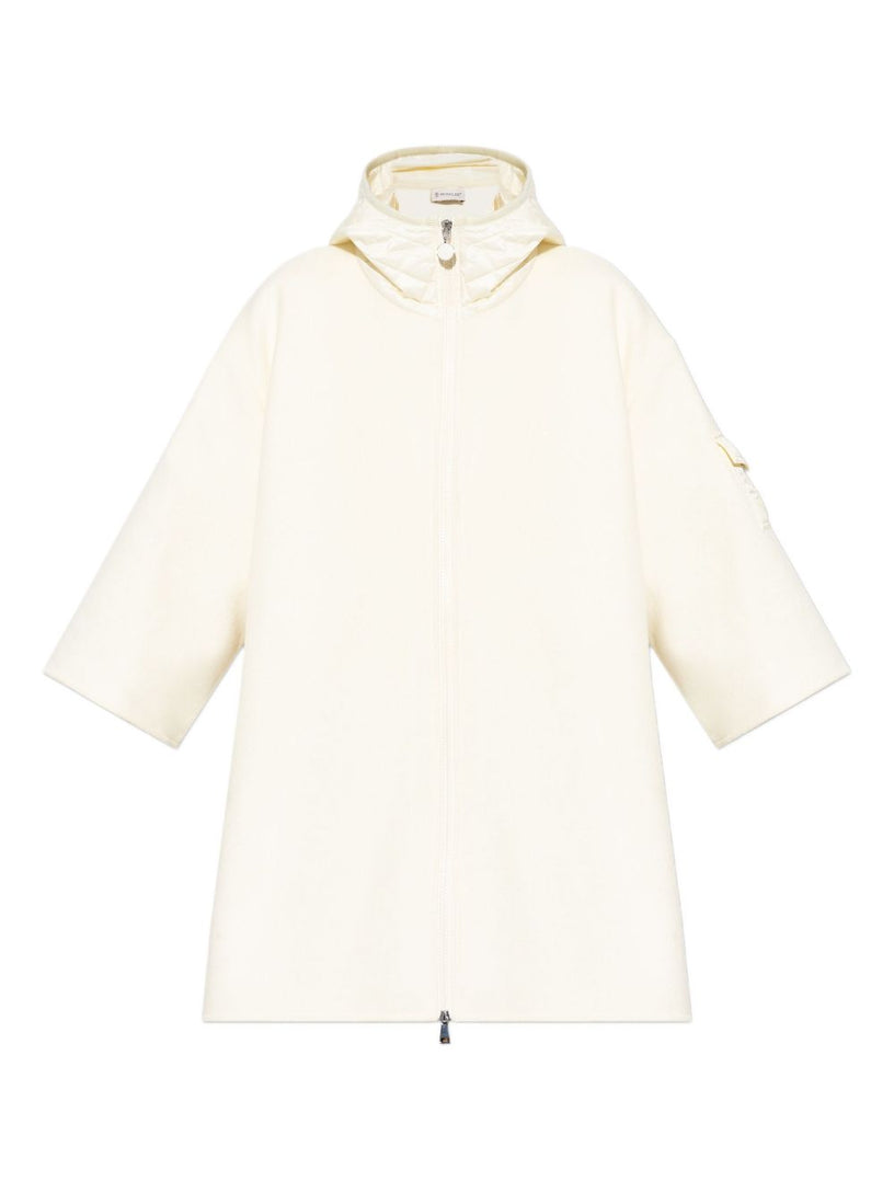 Wool Hooded Zip-Up Cape