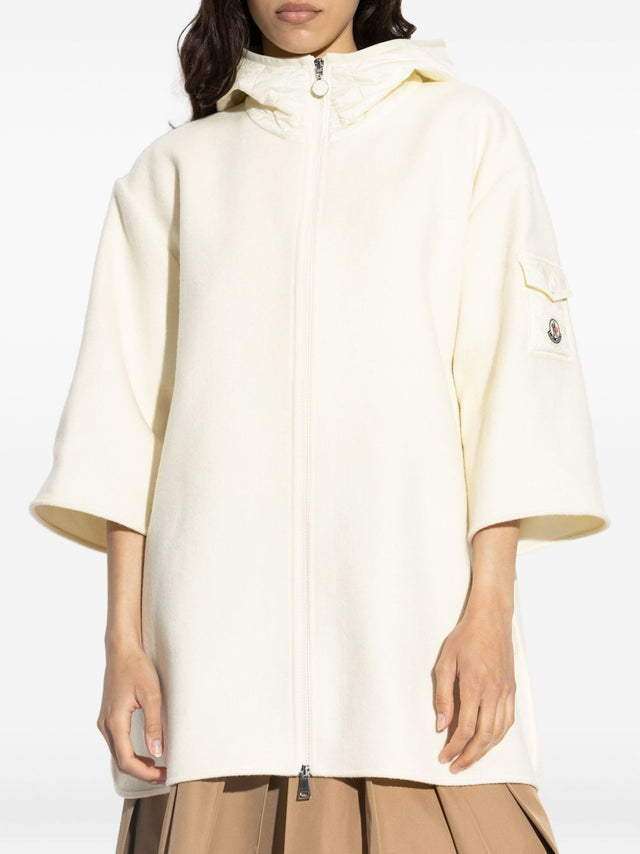 Wool Hooded Zip-Up Cape