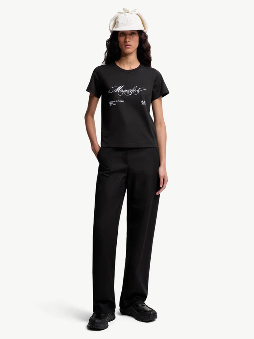 Embroidered Cursive Logo T-Shirt