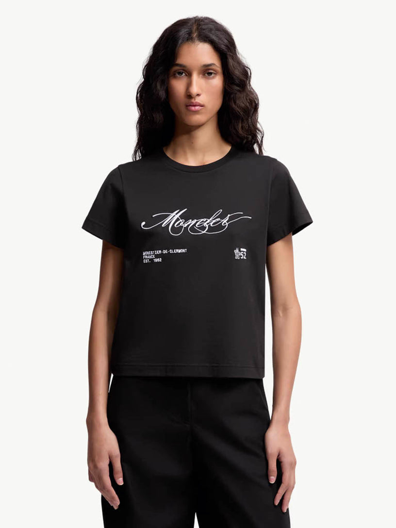 Embroidered Cursive Logo T-Shirt