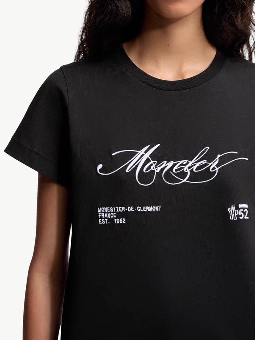 Embroidered Cursive Logo T-Shirt