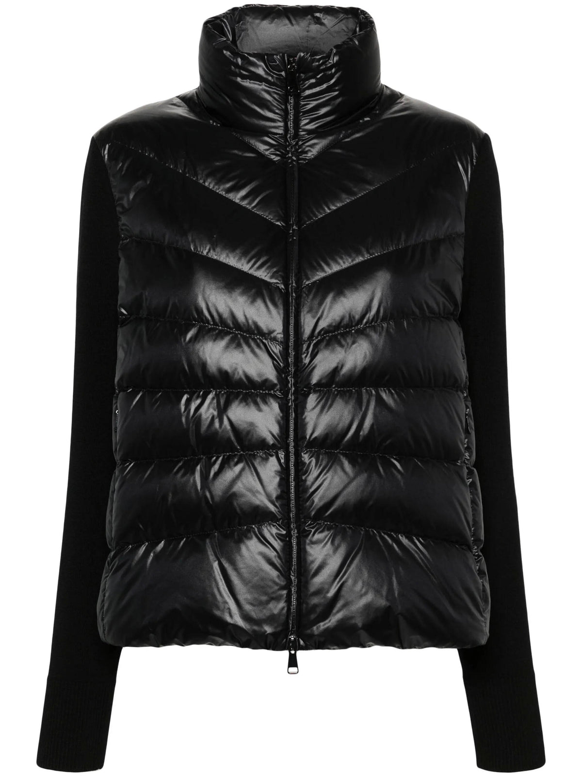 Padded wool cardigan