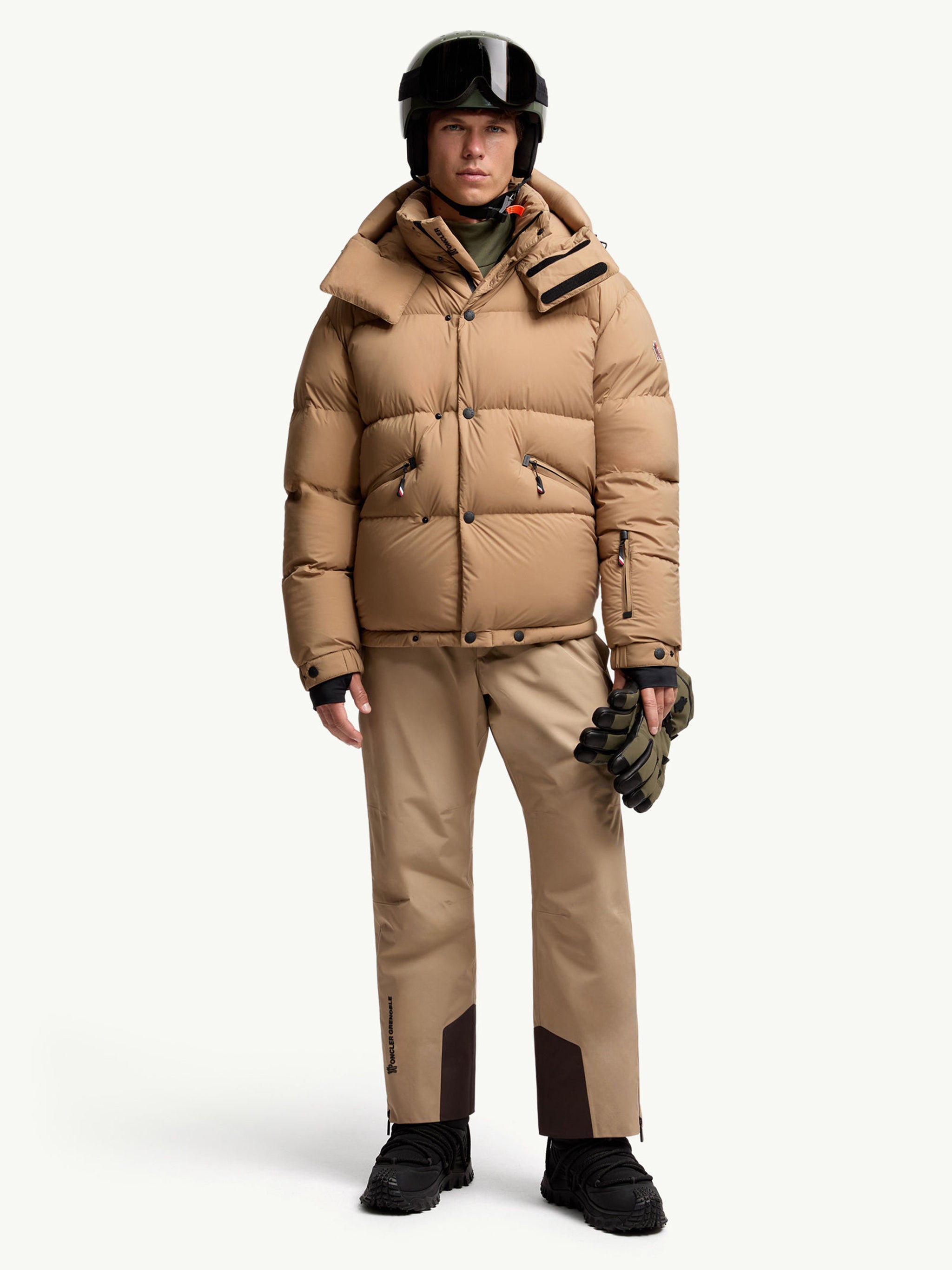Coraia ski jacket with hood MONCLER Marrone | Grifo210