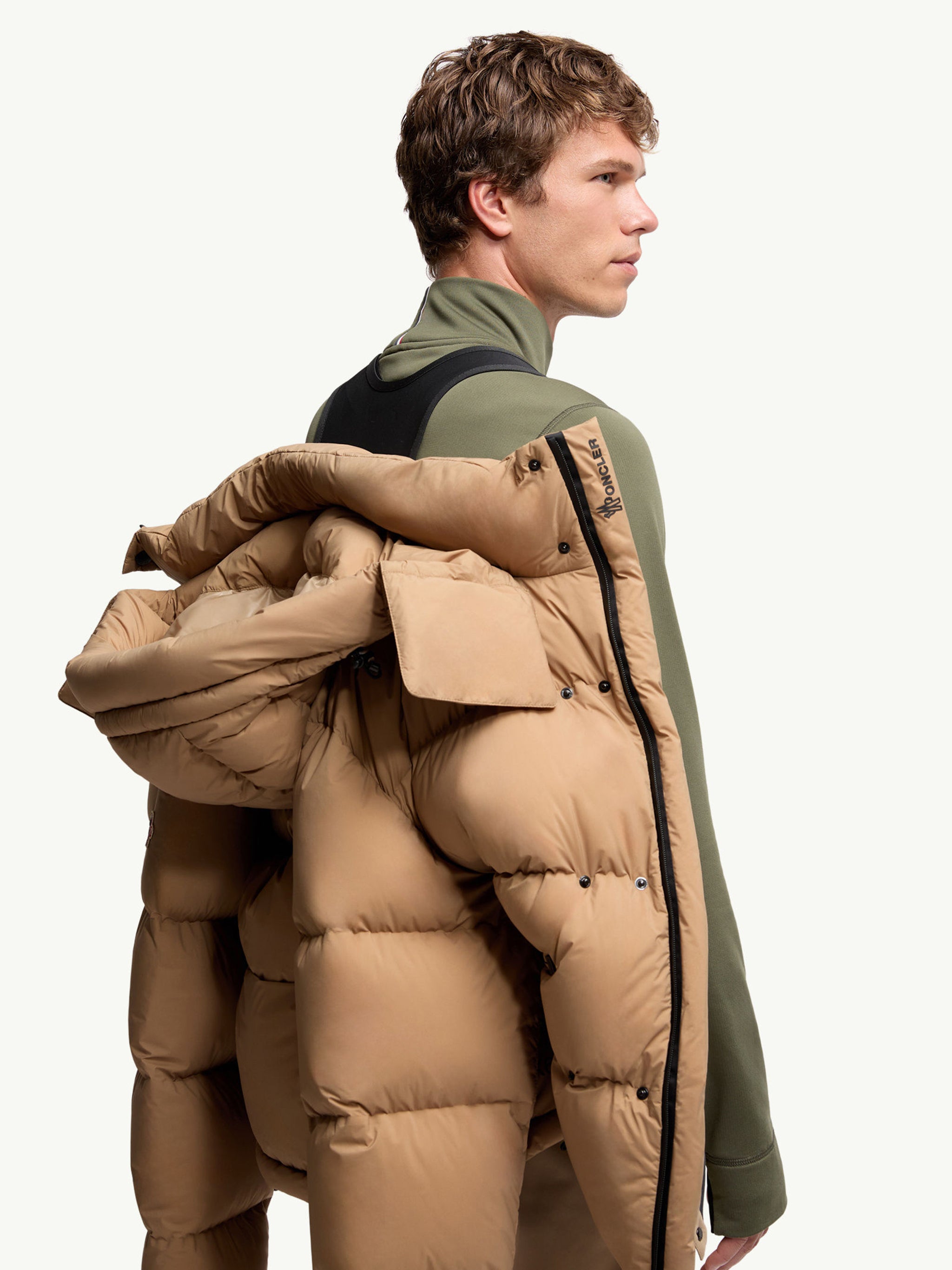 Coraia ski jacket with hood MONCLER Marrone | Grifo210