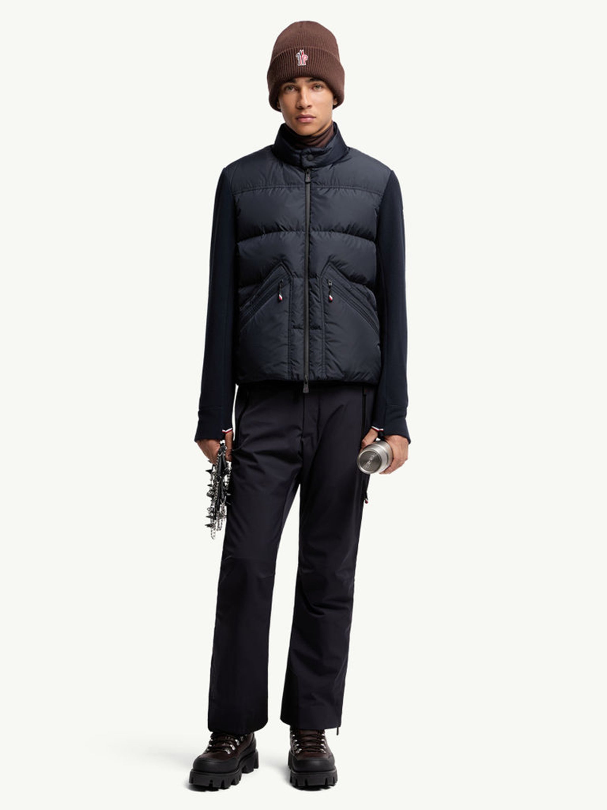Padded cardigan with zip MONCLER Blu | Grifo210