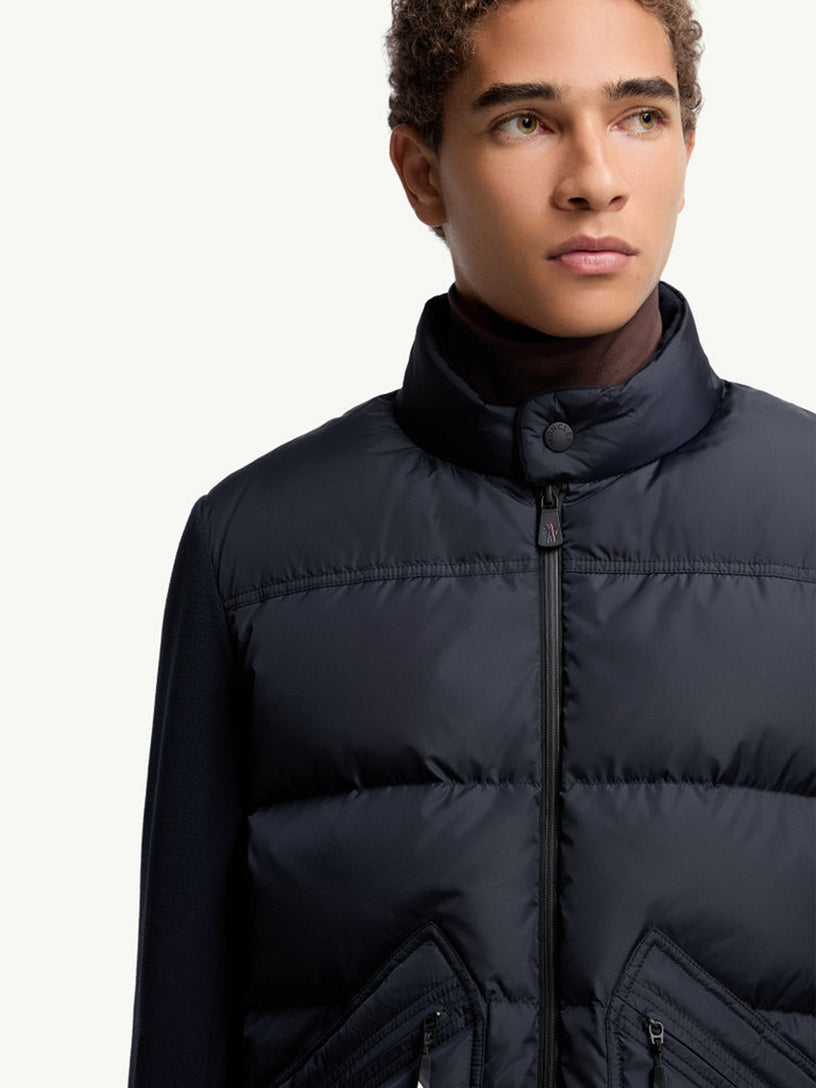 Padded cardigan with zip