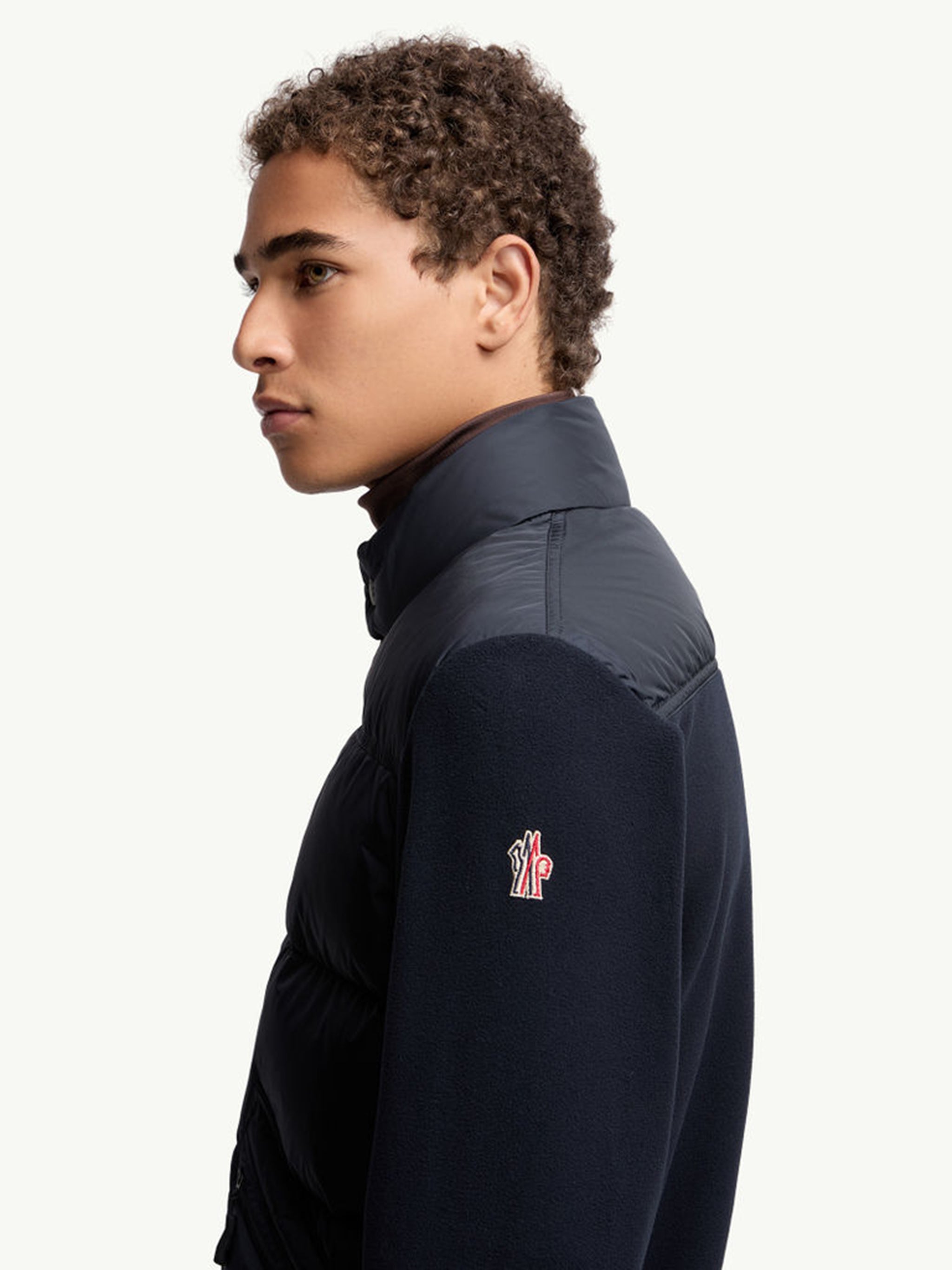Padded cardigan with zip MONCLER Blu | Grifo210