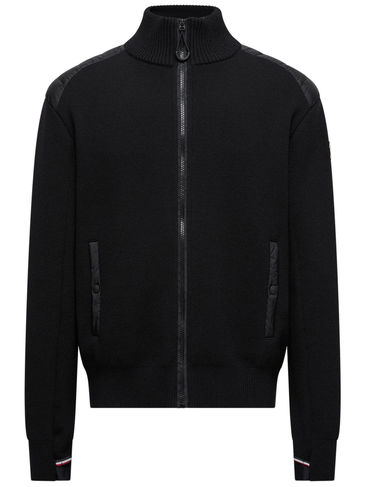 Padded Wool Zip-Up Cardigan
