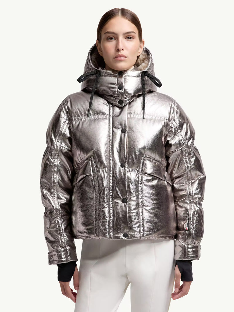 Calaque Metallic Hooded Down Ski Jacket