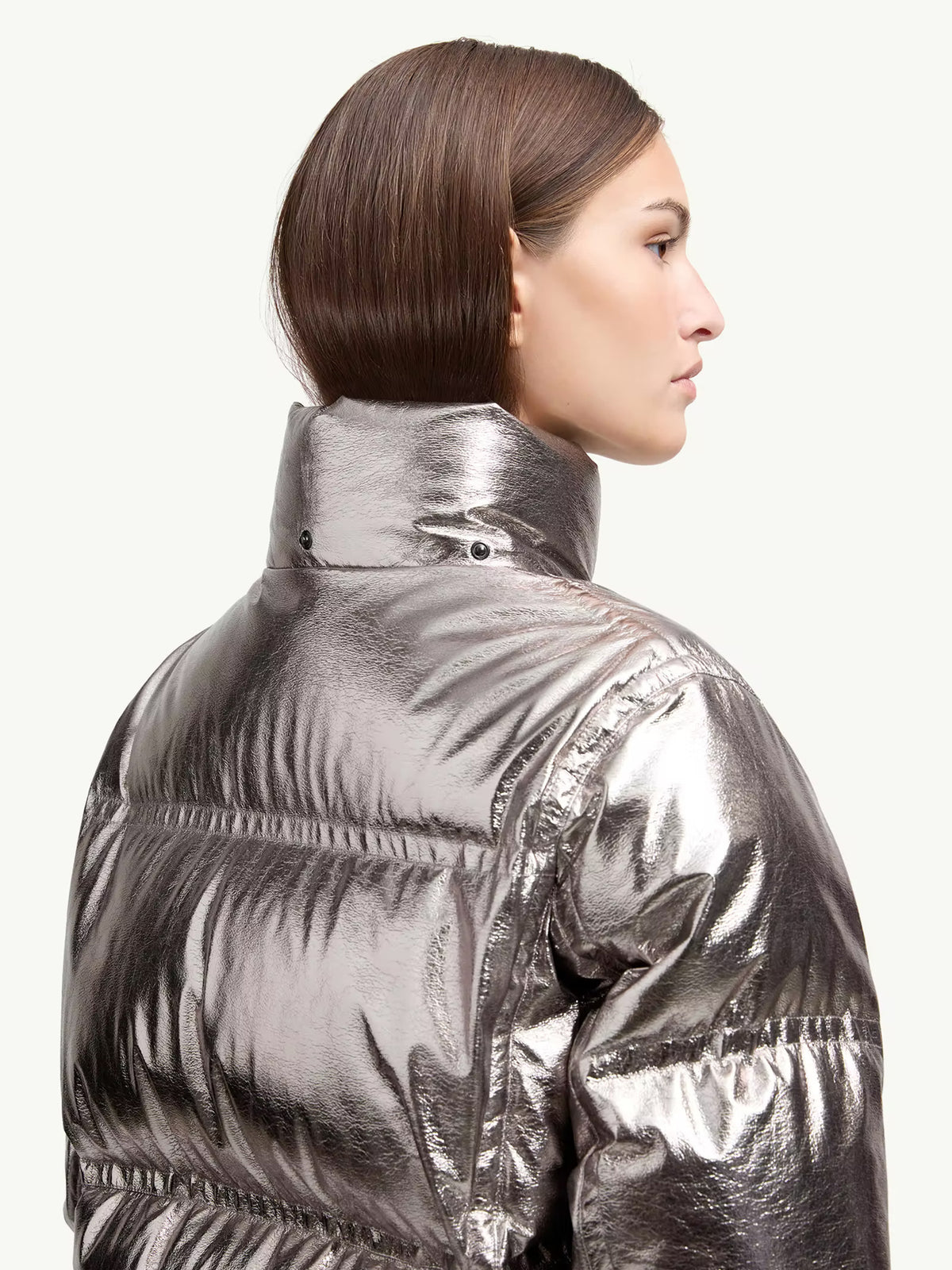 Calaque Metallic Hooded Down Ski Jacket