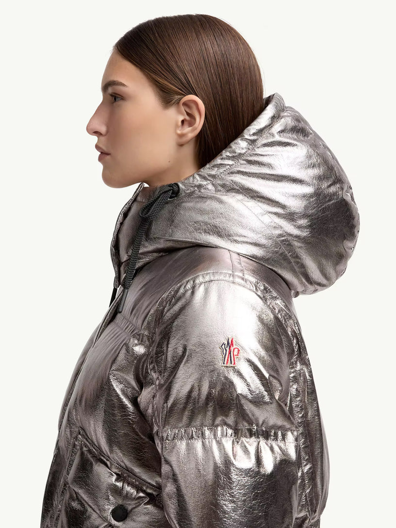 Calaque Metallic Hooded Down Ski Jacket