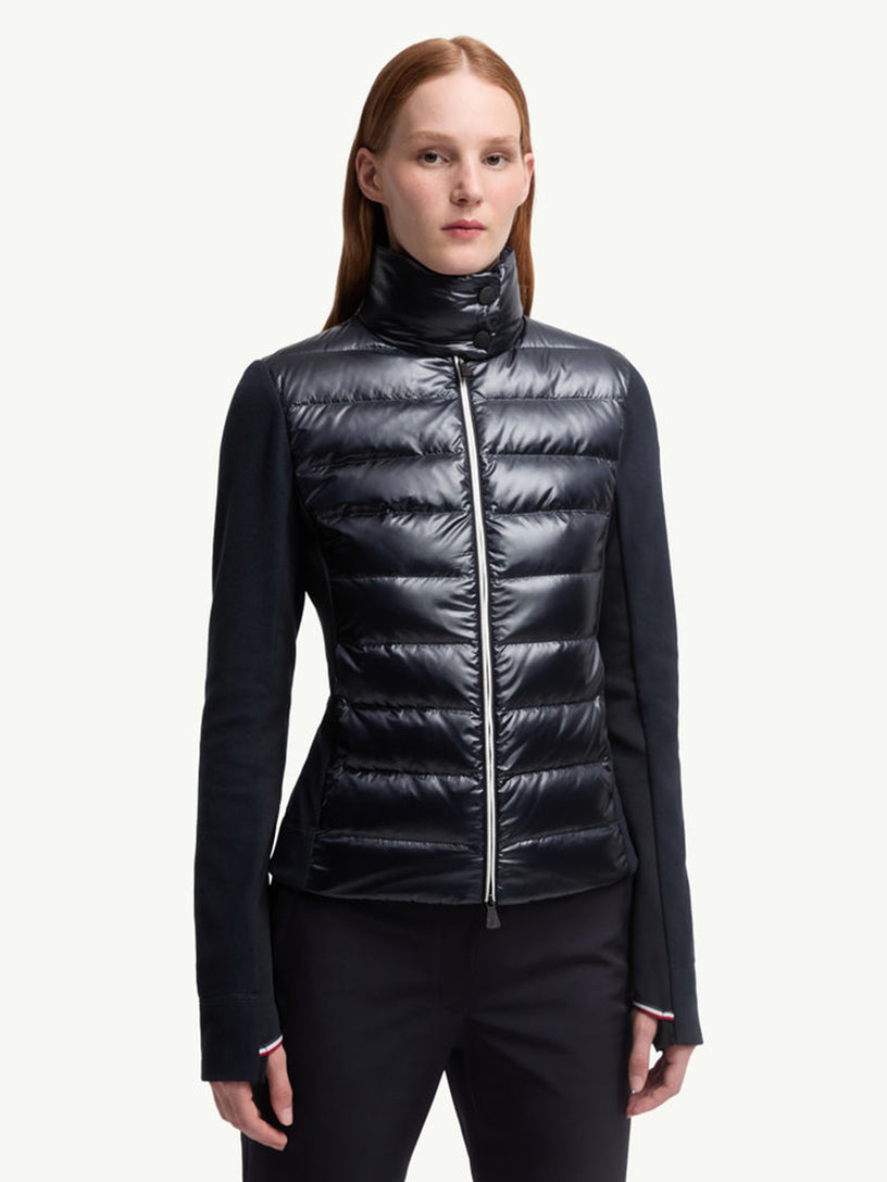 Padded zip-up sweatshirt