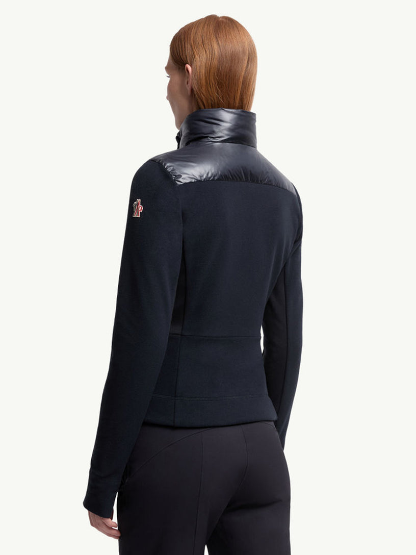 Padded zip-up sweatshirt