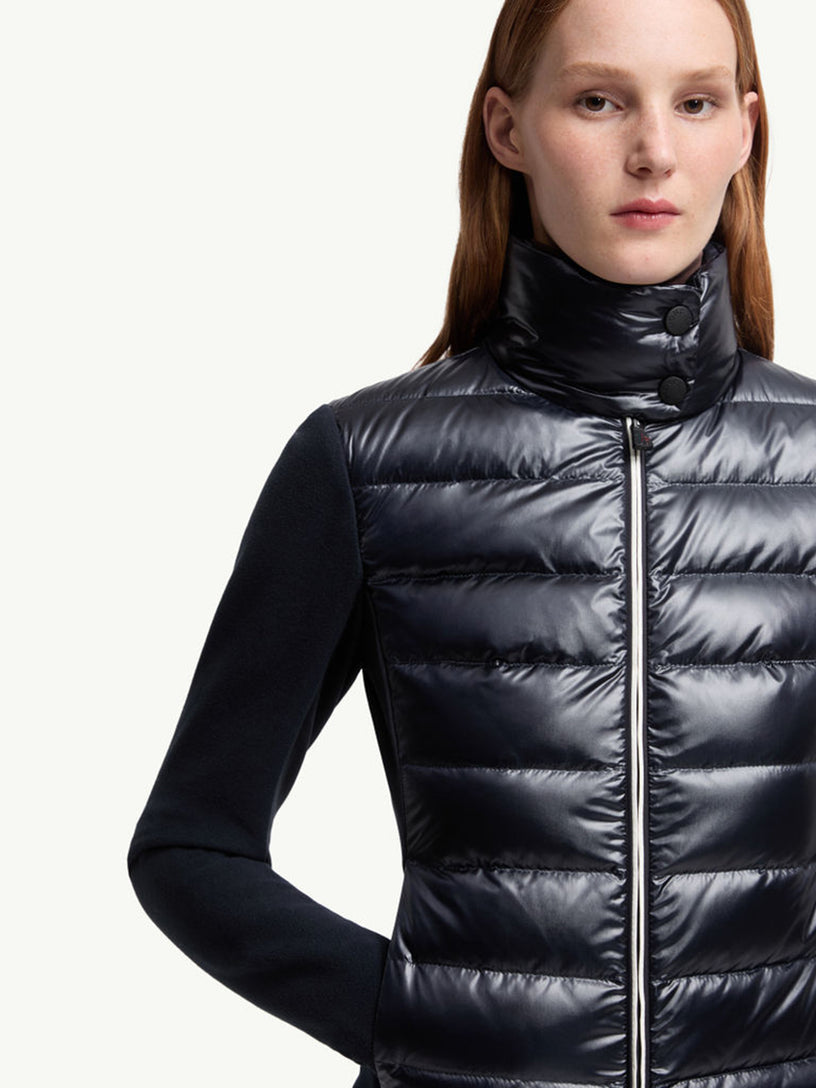 Padded zip-up sweatshirt