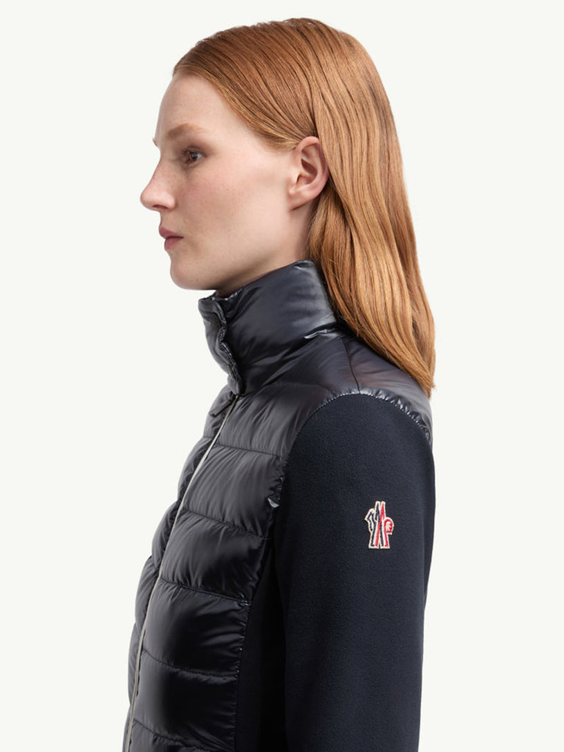 Padded zip-up sweatshirt