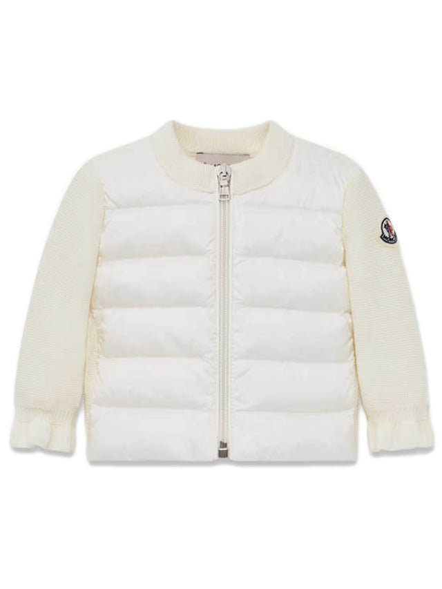 Padded Wool Zip-Up Cardigan