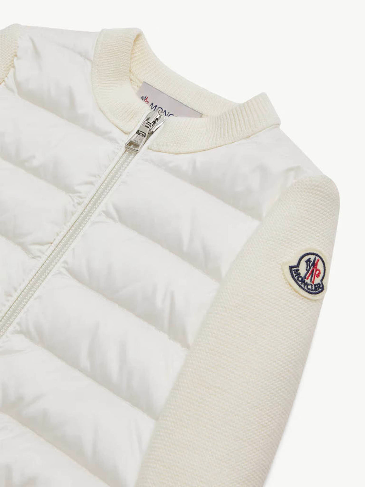 Padded Wool Zip-Up Cardigan