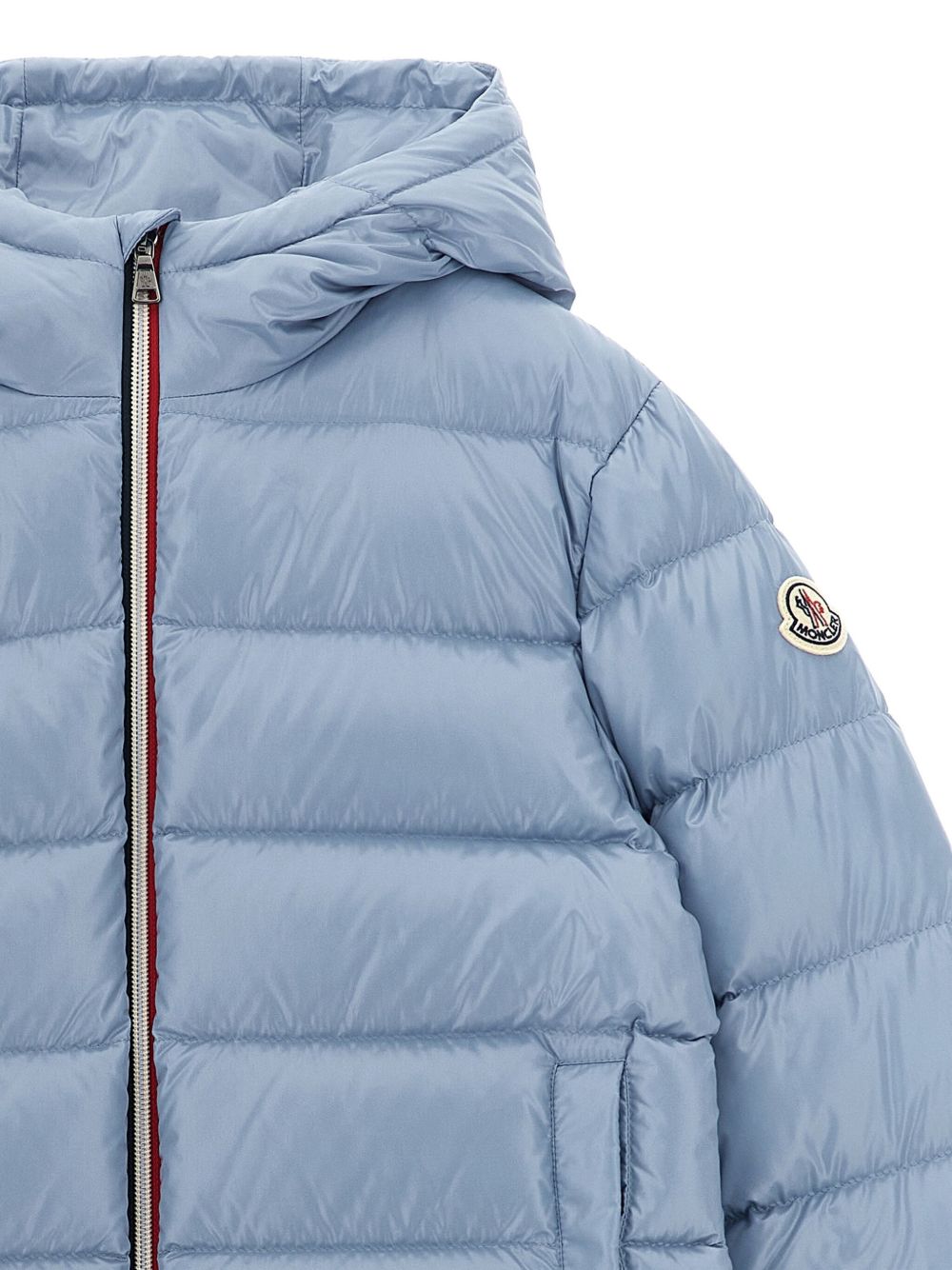 New Aubert Hooded Down Jacket MONCLER Kids Azzurro | Grifo210