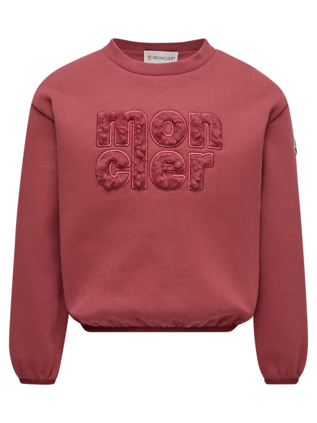 Cotton sweatshirt with teddy logo