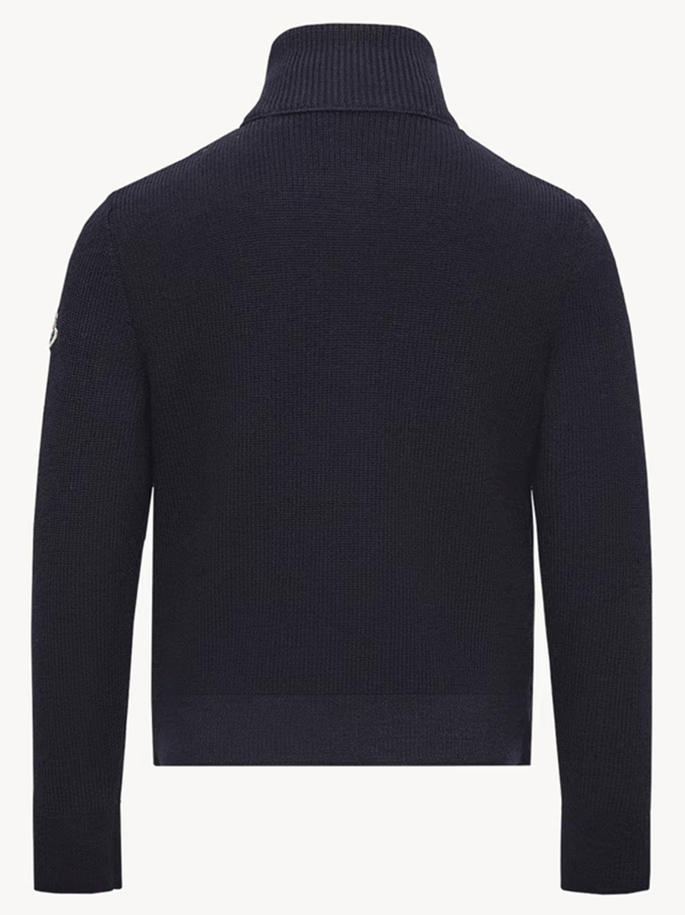 Padded Wool Blend Zip-Up Cardigan