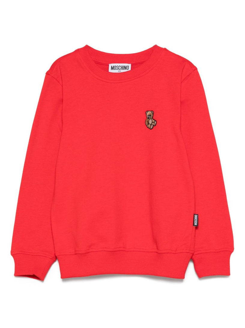 Teddy Bear-embroidered sweatshirt