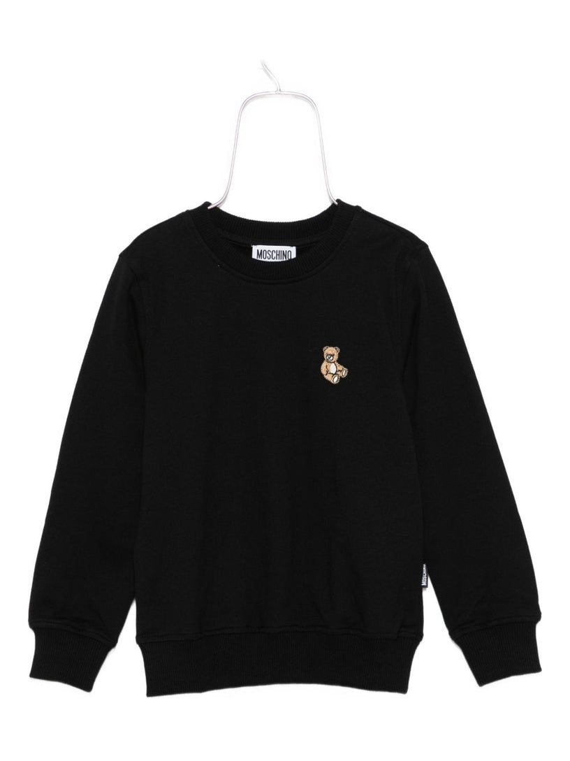 Teddy Bear-embroidered sweatshirt