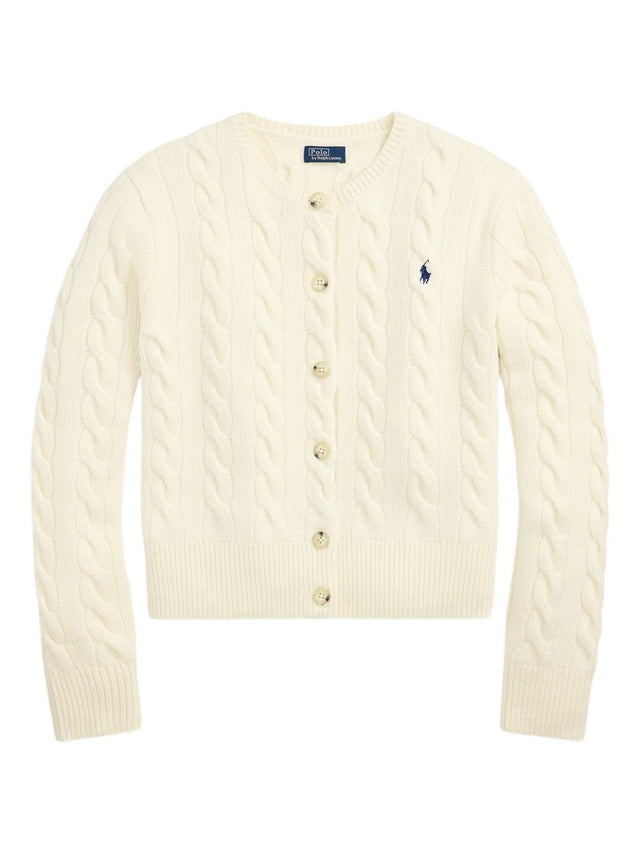 Cable-Knit Wool-Cashmere Cardigan