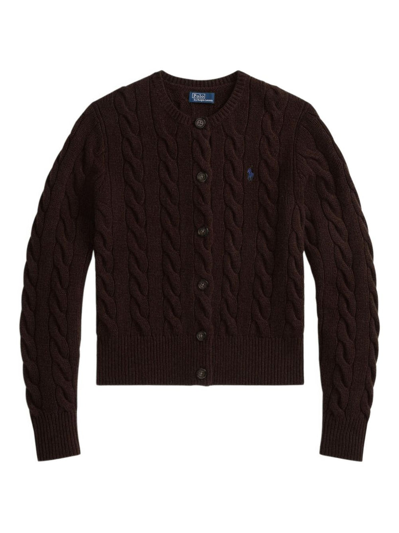 Cable-Knit Wool-Cashmere Cardigan