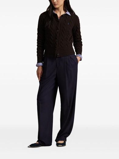 Cable-Knit Wool-Cashmere Cardigan