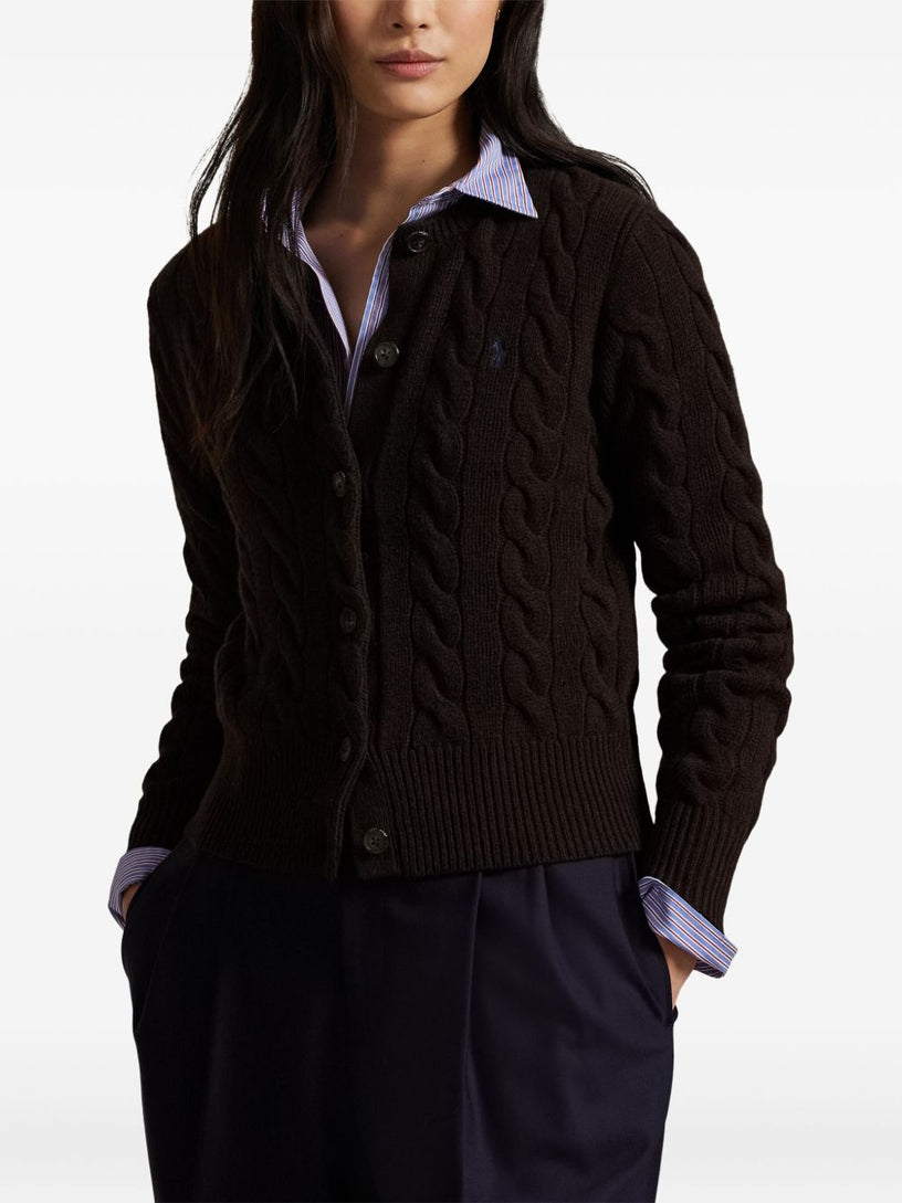 Cable-Knit Wool-Cashmere Cardigan