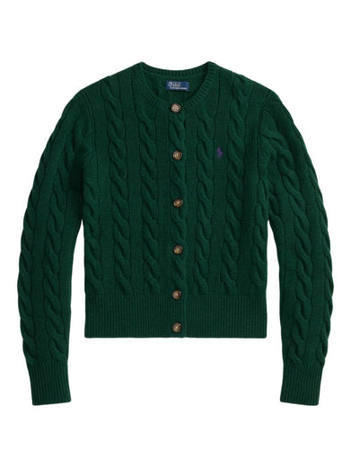 Cable-Knit Wool-Cashmere Cardigan