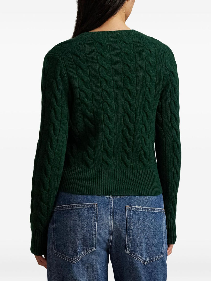 Cable-Knit Wool-Cashmere Cardigan