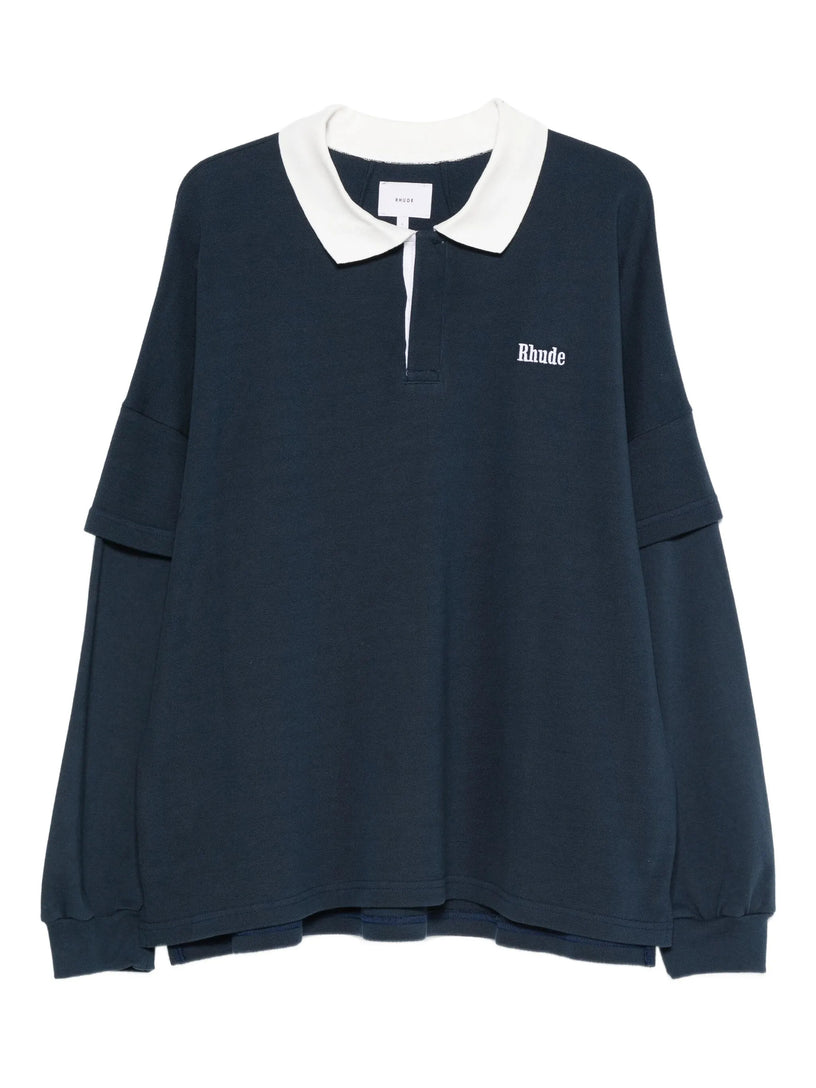 Layered pique polo