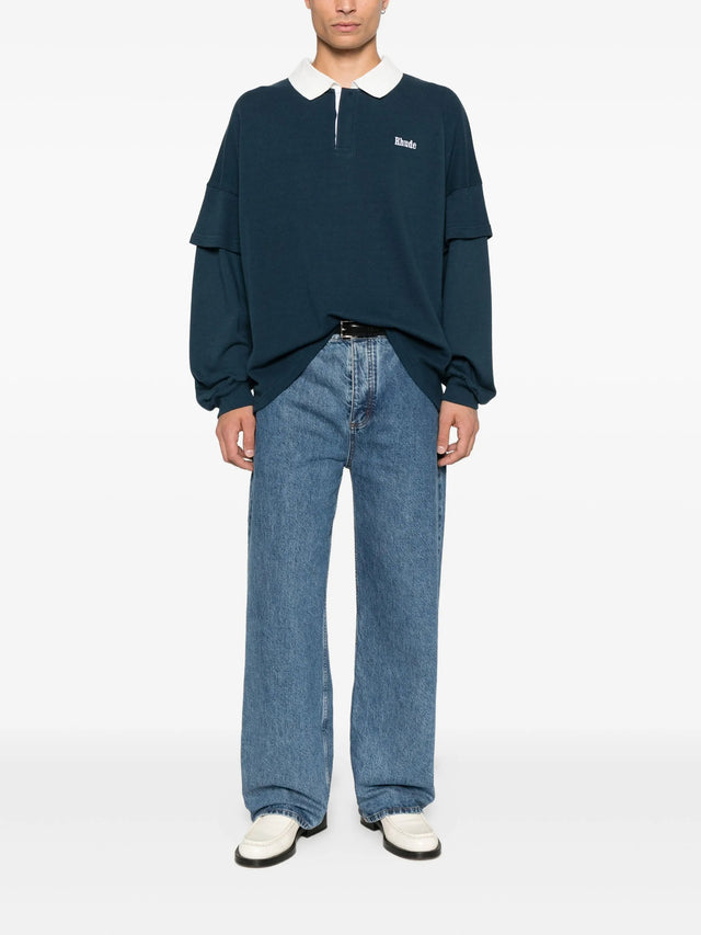 Layered pique polo