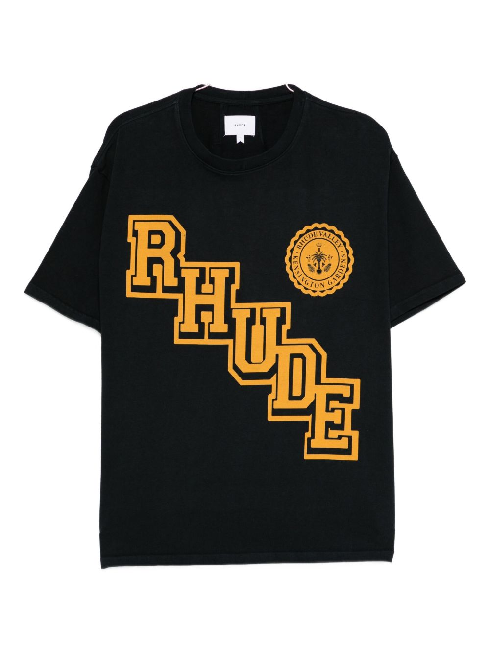 Collegiate Crest T-shirt Rhude Nero | Grifo210