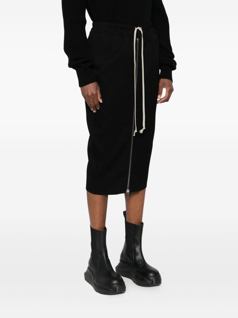 Pillar skirt with zip