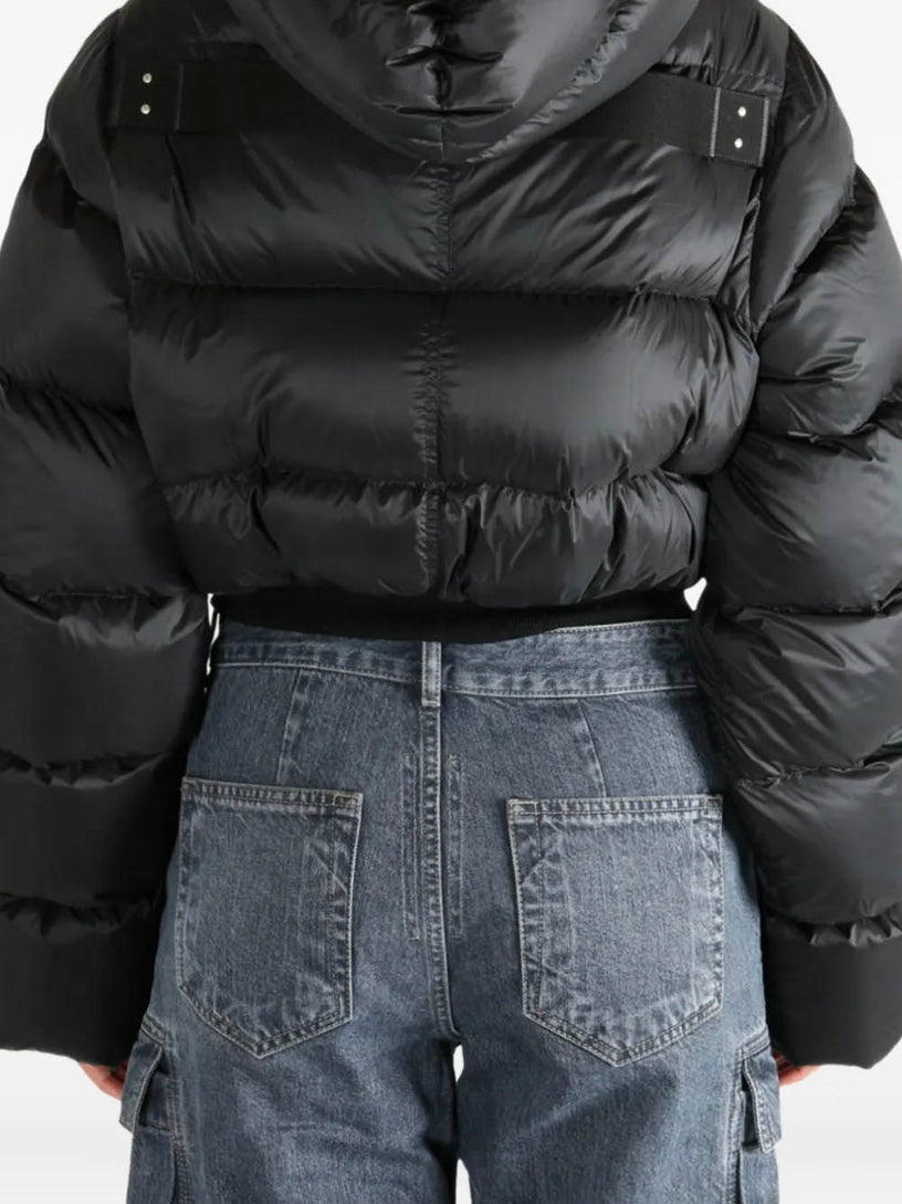 Down jacket with hood