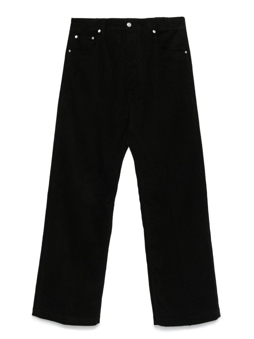Corduroy straight trousers