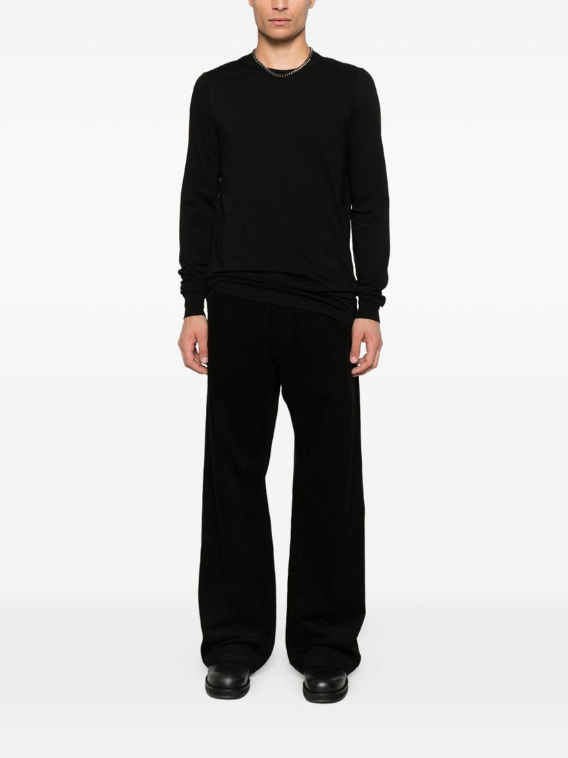 Corduroy straight trousers