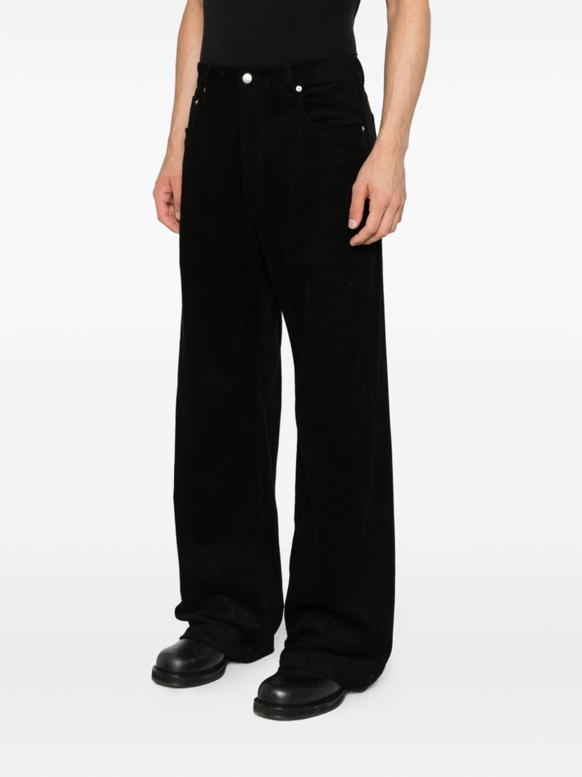 Corduroy straight trousers