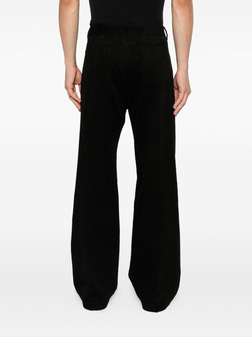 Corduroy straight trousers