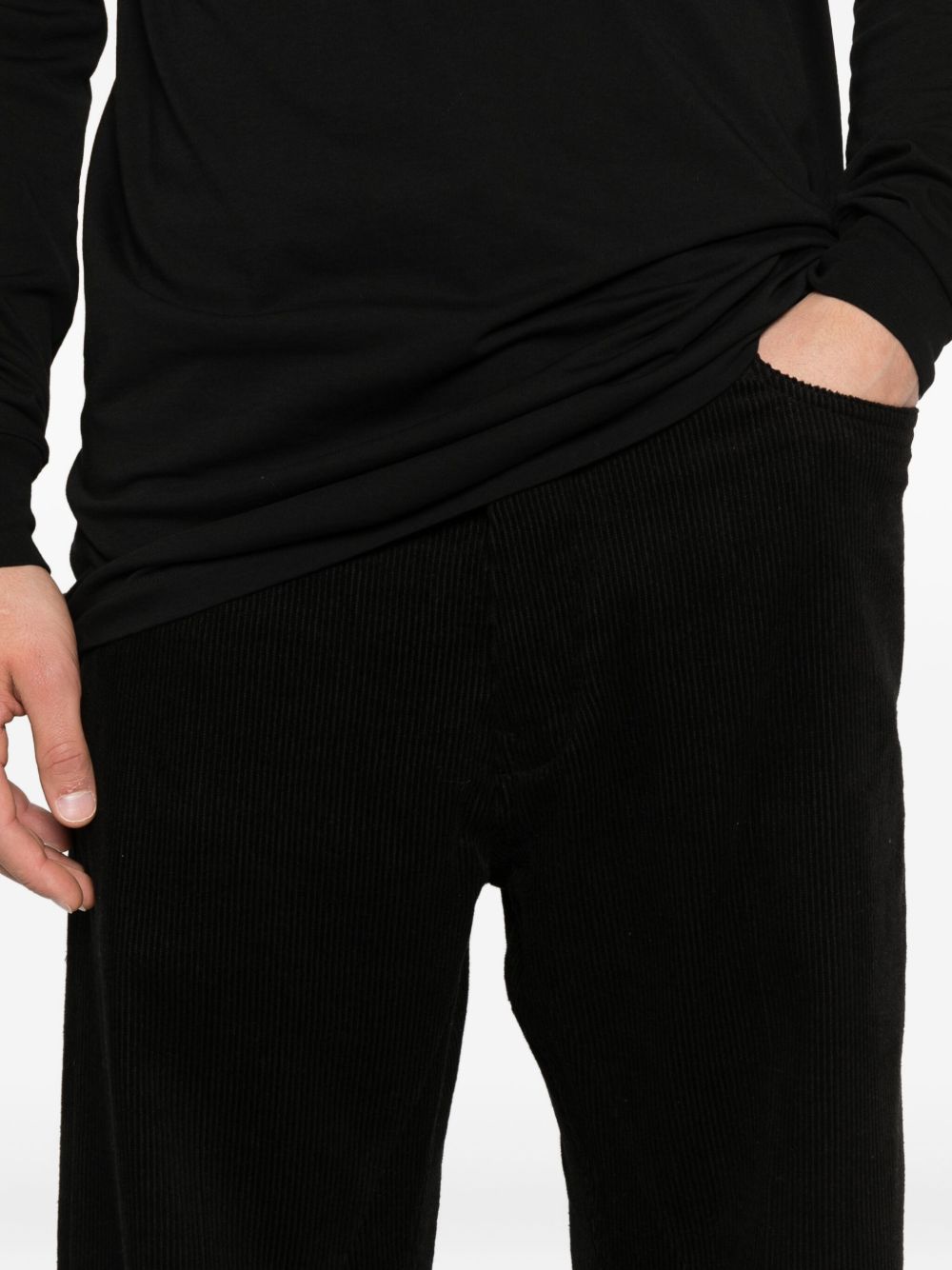 Corduroy straight trousers