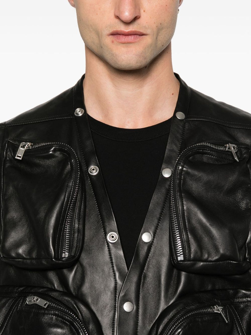 Leather Cargo Vest