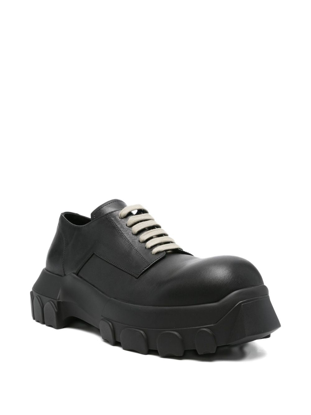rick owens Bozo Tractor レザーダービーブーツ Bozo Tractor derby shoes RICK OWENS Nero | Grifo210
